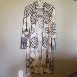 Maurice’s long lightweight hooded cardigan sweater